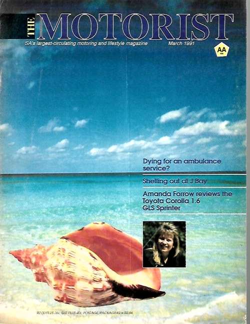 AA RSA-THE MOTORIST MAGAZINE-MARCH 1991-AS PER SCAN-VERY GOOD CONDITION