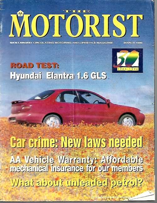 AA RSA-THE MOTORIST MAGAZINE-MARCH 1996-AS PER SCAN-VERY GOOD CONDITION