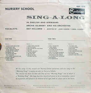 Archie Silansky And His Orchestra / Ray Hilliard  Nursery School Sing-A-Long -Vinyl, LP