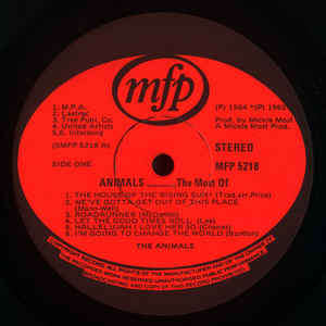 Animals*  The Most Of Label: Music For Pleasure  MFP 5218 Series: The Most O-Format: Vinyl, LP