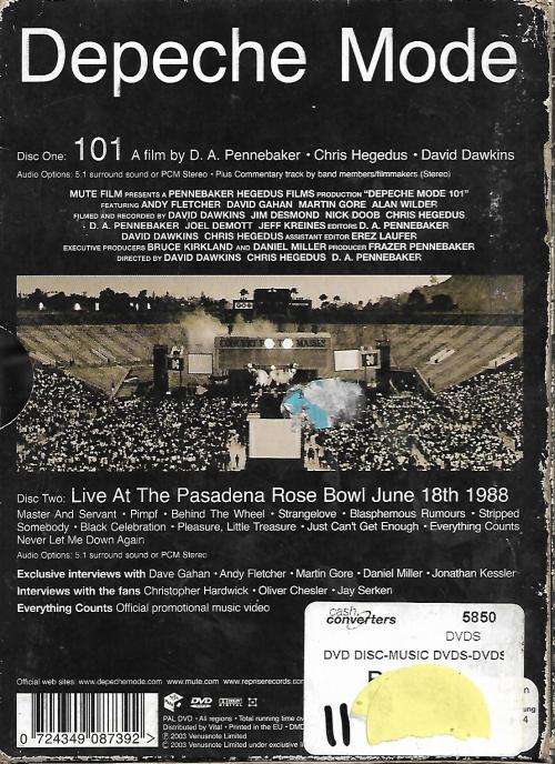 DEPECHE MODE 101-2DVD SET-IN VG CONDITION