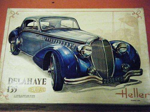 reduced-DELAHAYE 135-1:24 SCALE-BY HELLER- KIT COMPLETE PARTS INSIDE SEALED