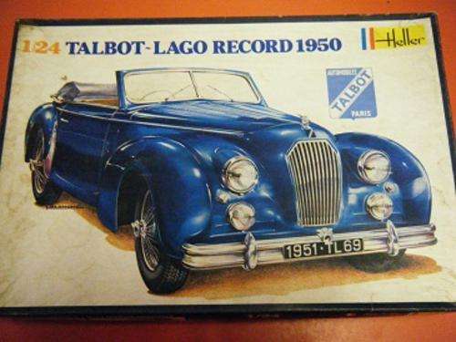 TALBOT-LAGO RECORD 1950-BY HELLER-1:24 SCALE-SEMI BUILT-10%-COMPLETE KIT