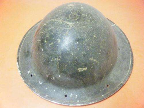 BRITTISH WAR HELMET-NO STRAPS-AS IS