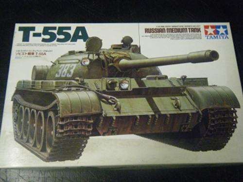 RUSSIAN MEDIUM TANK T-55A-TAMIYA-1/35 SCALE