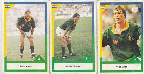 SPRINGBOKS VS NEW ZEALAND 1992-CARDS-7 CARDS-SEE SCANS-ITEMS HAS SIGNS OF WEAR-SOLD AS PER SCAN