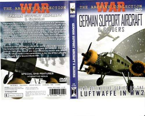 GERMAN SUPPORT AIRCRAFT AND GLIDERS-DVD-SEE SCANS AND PICS