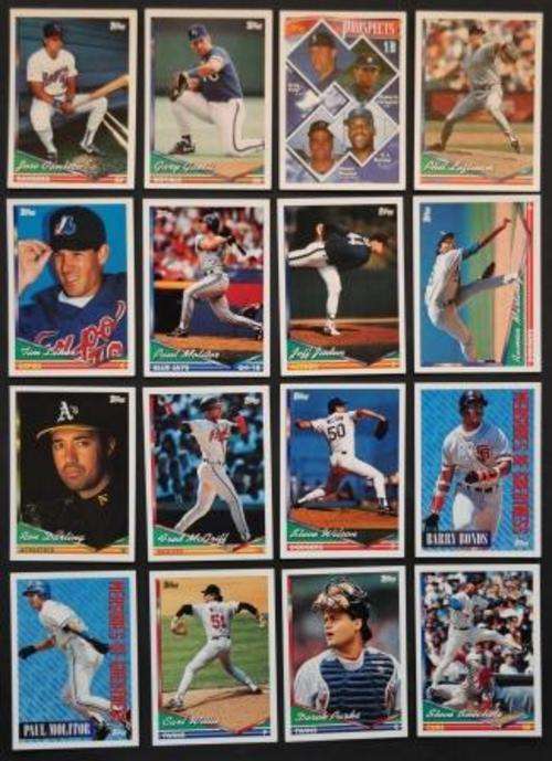58 Major League Baseball Trading Cards