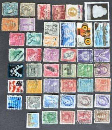 43 United States & Canadian Stamps