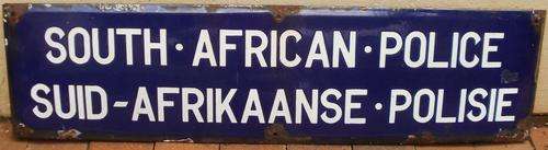 Original bilingual SA police sign