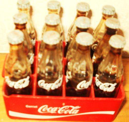 12 Bottles Coca Cola Miniature set