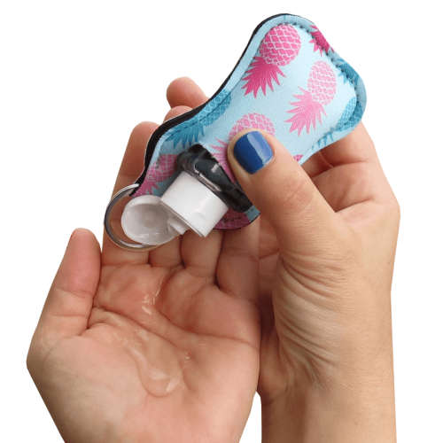 Germofend Keyring Sanitizer and Toiletry Holder Triple Pack - Sun and Sea