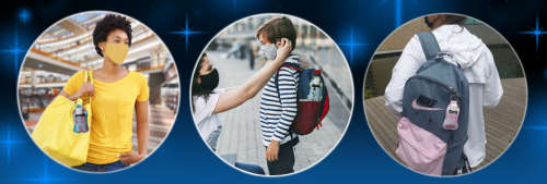 Germofend Keyring Sanitizer and Toiletry Holder - Hot Lips