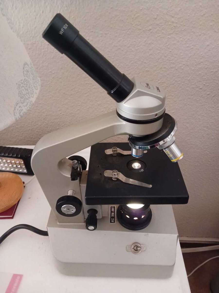 Erma Lesec microscope with light source  manufactured in Tokyo, made in Japan