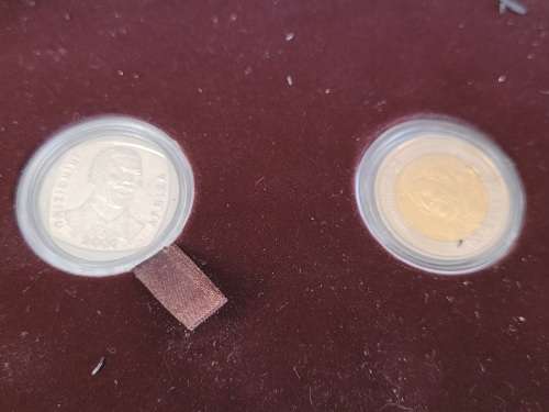 Bargain ! 3 sets of Mandela uncirculated, boxed R5 coins.