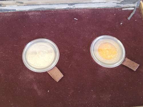 Bargain ! 3 sets of Mandela uncirculated, boxed R5 coins.