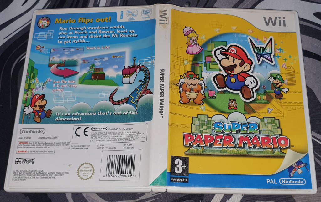 Nintendo Wii + controler + Motion plus + hd cables + Super Paper Mario + Modded + extras