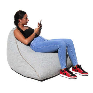 Fine Living Outdoor Shell Bean Bag - Light Grey