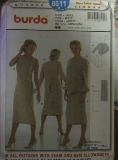 BURDA PATTERN 8511 SIZE 8-18