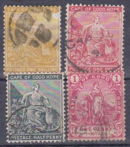 CAPE OF GOOD HOPE GROUP OF 4 FAULTS ON SHILLING