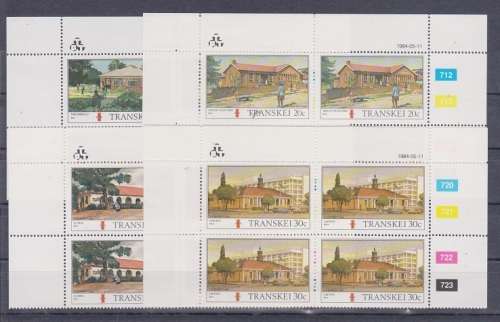 TRANSKEI 1984 POST OFFICES CONTROL SET SACC 139-142 CV R24
