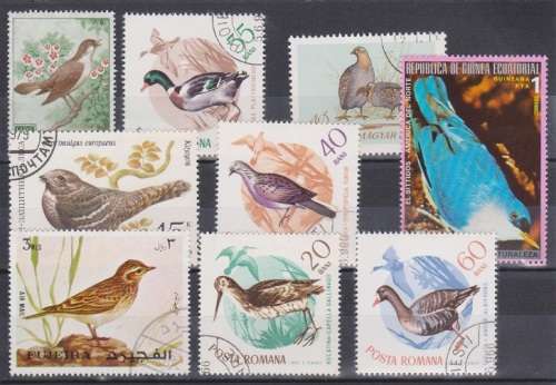THEMATIC BIRDS. BID PER STAMP TO TAKE ALL. CARD EXCLUDED.