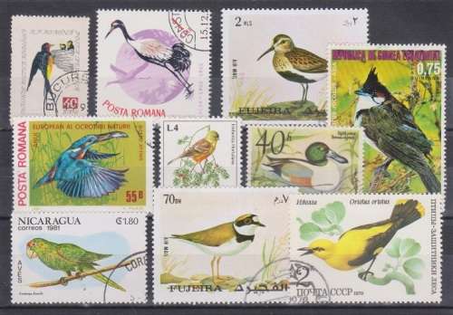 THEMATIC BIRDS. BID PER STAMP TO TAKE ALL. CARD EXCLUDED.
