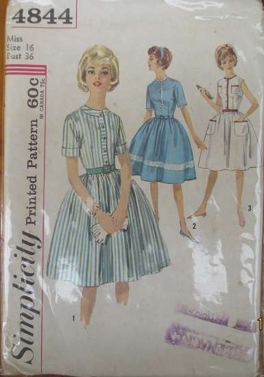 SIMPLICITY PATTERN 4844 SIZE 16