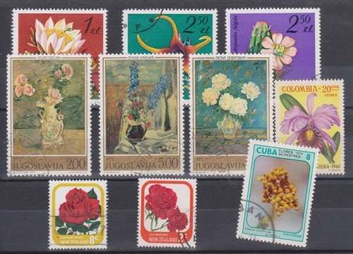 THEMATIC FLOWERS BID PER STAMP TO TAKE ALL CARD EXCLUDED.