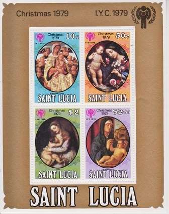 THEMATIC YEAR OF THE CHILD ST. LUCIA MINI SHEET UMM
