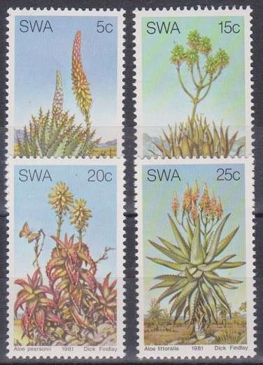 SWA 1981 ALOES SACC 386-389 UMM SET