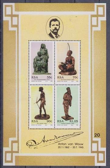 RSA 1992 ANTON VAN WOUW SCULPTOR MINI SHEET UMM