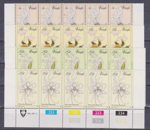 VENDA 1981 ORCHIDS CB SET UMM SACC 46-49