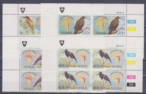VENDA 1983 MIGRATORY BIRDS CB SET UMM SACC 71-74