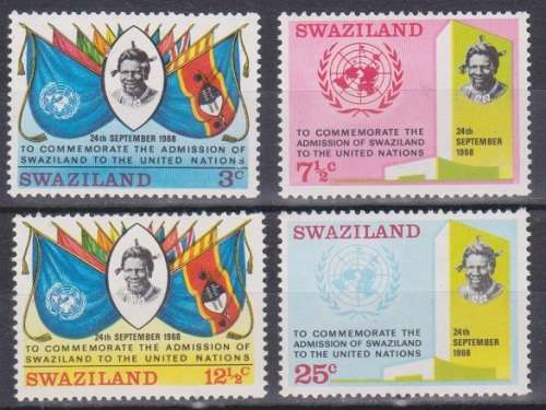 SWAZILAND 1969 Admission of Swaziland to the United Nations MM SET