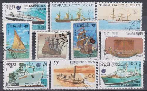 THEMATIC SHIPS SELECTION BID PER STAMP TO TAKE ALL CARD EXCLUDED