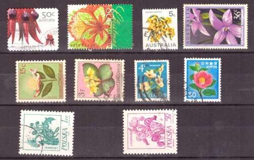 THEMATIC FLOWERS SELECTION BID PER STAMP TO TAKE ALL CARD EXCLUDED