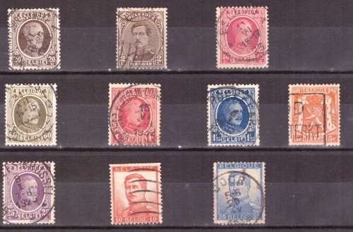 BELGIUM SELECTION BID PER STAMP TO TAKE ALL CARD EXCLUDED