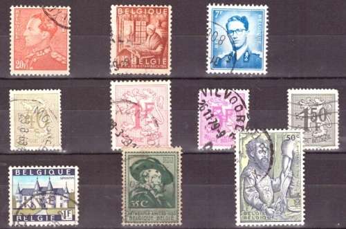 BELGIUM SELECTION BID PER STAMP TO TAKE ALL CARD EXCLUDED