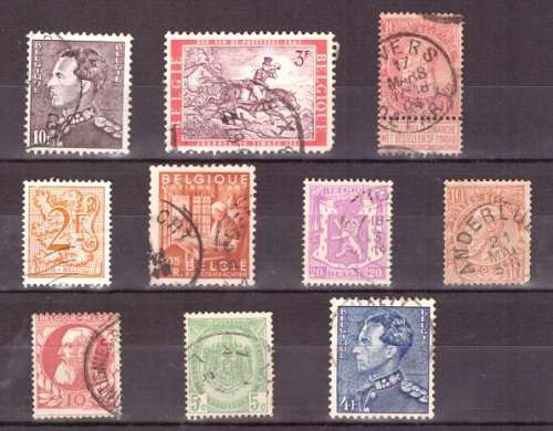 BELGIUM SELECTION BID PER STAMP TO TAKE ALL CARD EXCLUDED