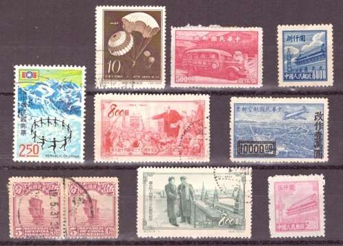 CHINA SELECTION BID PER STAMP TO TAKE ALL CARD EXCLUDED