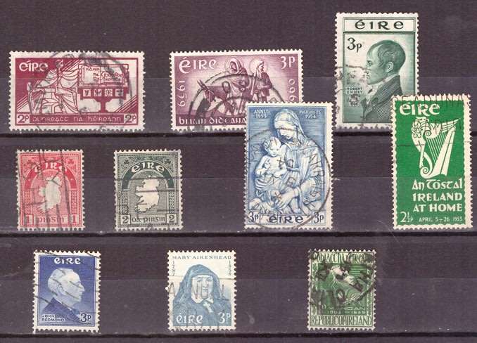 IRELAND SELECTION BID PER STAMP TO TAKE ALL CARD EXCLUDED