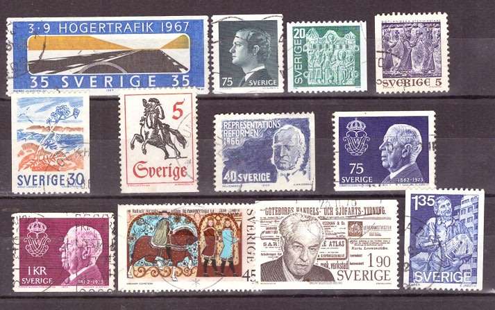 SWEDEN SELECTION BID PER STAMP TO TAKE ALL CARD EXCLUDED