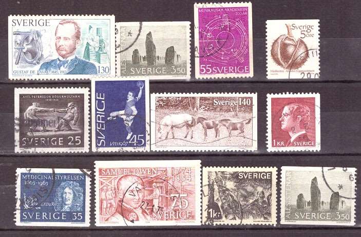 SWEDEN SELECTION BID PER STAMP TO TAKE ALL CARD EXCLUDED