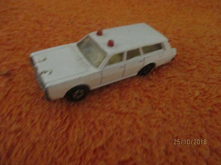MATCHBOX MERCURY POLICE CAR 1971 No.53 1971 DECALS MISSING NEAR MINT