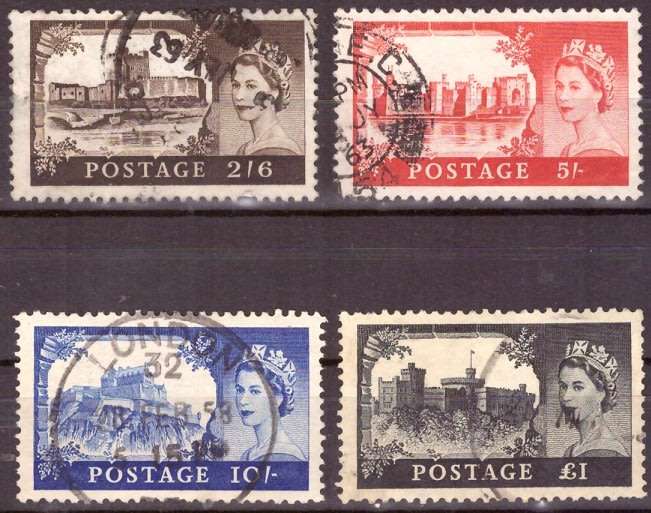 GB  1955 -1958 Castles ULH SET CV R850