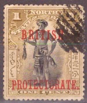 NORTH BORNEO  1901 -1902 Local Motifs - Inscription "BRITISH PROTECTORATE" ULH