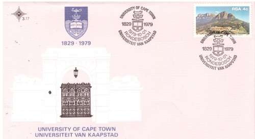RSA FDC 1979 UNIVERSITY OF CAPE TOWN LIGHT FOXING