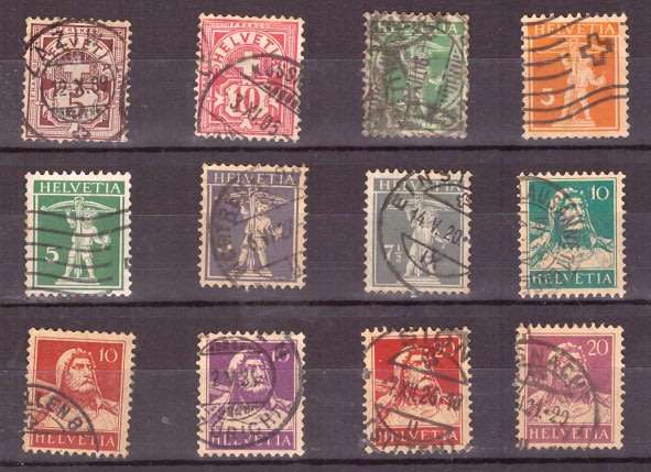 SWITZERLAND SELECTION BID PER STAMP TO TAKE ALL CARD EXCLUDED.