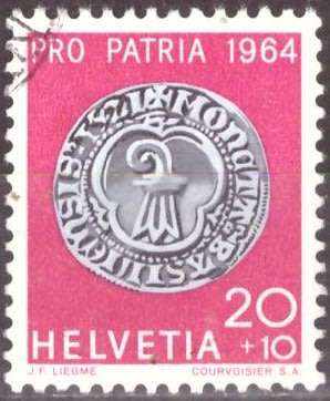 SWITZERLAND  1964 Pro Patria - The 100th Anniversary Birth of Johann Georg Bodmer - Coins CV R4